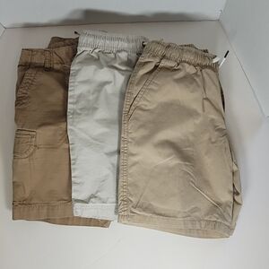 Set of Three Casual Shorts in Neutral Tones- Boys Size 8